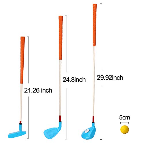 image for KONDAY Kids Golf Clubs Set Children Golf Set Yard Sports Tools Three C