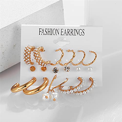 Image of Shining Diva Fashion Stylish Combo Metal Earrings for Women and Girls