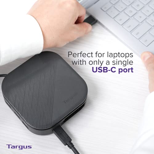 Targus Usb-C Universal Dual Hd Docking Station With 80W Pd Pass-Thru, Docking Station Dual Monitor (Hd) Or Single Monitor (2K), Taa Compliant Laptop Docking Station W/Displaylink (Dock116Glz) #TOP5