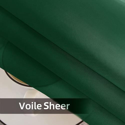 SpaceDresser Waterproof Outdoor Sheer Curtains for Patio - 4 Panels Rod Pocket Indoor Voile Sheer Curtain for Living Room,52W x 96L inch, Foliage Green - Image 9