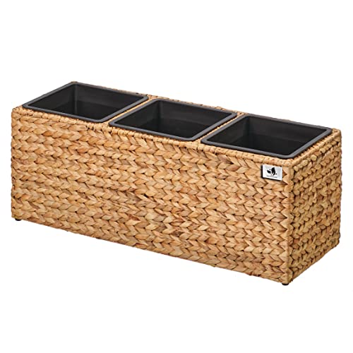Gartenfreude Pflanzgefäß Wasserhyazinthe, 77 x 28 x 28 cm, naturfarben