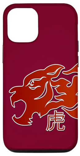 Japanese Tiger Red Flame Design For Men Year Of The Tiger �X�}�z�P�[�X iPhone 12/12 Pro �p