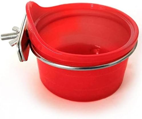 Recipiente Redondo Agua Pájaro Aves Alimentación Durable Budgies Parrots Food Bowl Botear Jaula Colgante Suministros para Mascotas