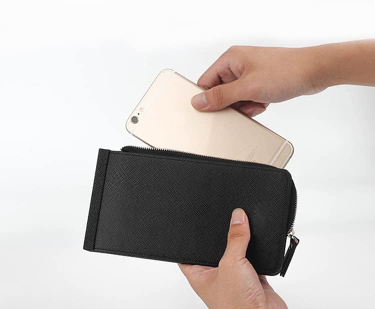 Multifunctional Long Wallet, Women Zipper Pocket Leather Credit Card Holder Bifold Wallet with 26 Card Slots (Blue)3