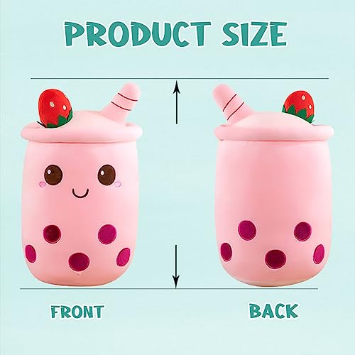 Bobomon Bubble Tea Kuscheltier PlüSchtier XXL SüßE Kissen, Kawaii Bubble Tea Cup Plushie Stofftier Boba Teetasse PlüSch Spielzeug Deko (Kaffee, 23cm)