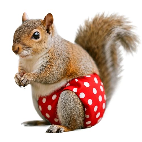 Couches Écureuil - Changes Petits Animaux Faciles À Mettre/Enlever, Très Absorbants Et Étanches | Ceinture Ajustable pour Hamsters, Souris Et Furets | Polyester...