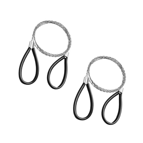 4 sierras de cable de alambre de supervivencia de acero inoxidable, sierra de alambre de acero de emergencia resistente, tamaño de bolsillo, herramienta de corte al aire libre para madera, camping