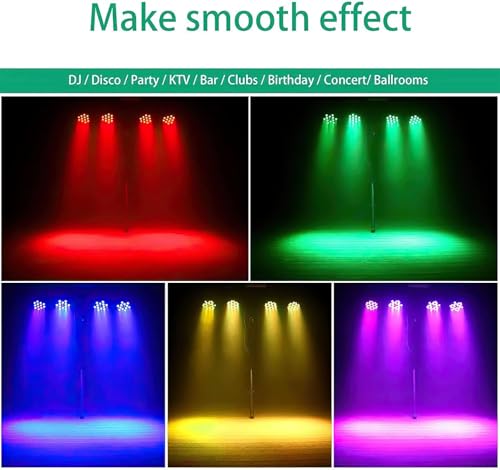 U`King LED Par Lights DJ Stage Light Corded RGB 36 LED with Sound Activated Remote Control DJ Uplighting for Wedding Party Club Christmas Stage Lighting - Image 4