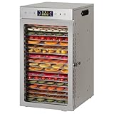 Panana Food Dehydrator for Jerky, Fruit, Meat, Beef, Herbs, 6/8/12/18-Tray Full Stainless Steel Dehydrator Machine, LED Display, Adjustable Timer, Temperature Control, Overheat Protection (18-Trays)