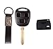 Carcasa Funda Llave Remoto Mando para Toyota 3 Botones Yaris Rav4 Corolla Celica Aygo con botón de Goma Toy43 con Llavero de Cuero KASER
