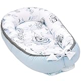Pepi Babynestje met draaggreep, veilig en comfortabel babycocon voor pasgeborenen, handgemaakt, gemaakt van 100% katoen