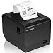 Volcora Thermal Receipt Printer, 80mm POS Printer w/Auto Cutter, USB/Ethernet Interface for Windows/MAC/Linux, ESC/POS Command Support Cash Drawer, High Speed Kitchen Printer, Wall Mount (Black)