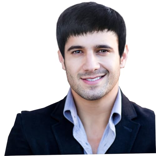 Perruque cheveux naturels hommes d'âge moyen pour le travail