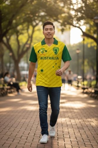 LTG PRO Cricket T-Shirt Sports Jersey Top – Men Women Unisex Short Sleeve Cricket Shirt for Australia India Pakistan England Afghanistan Sri Lanka Breathable Lightweight Sportswear