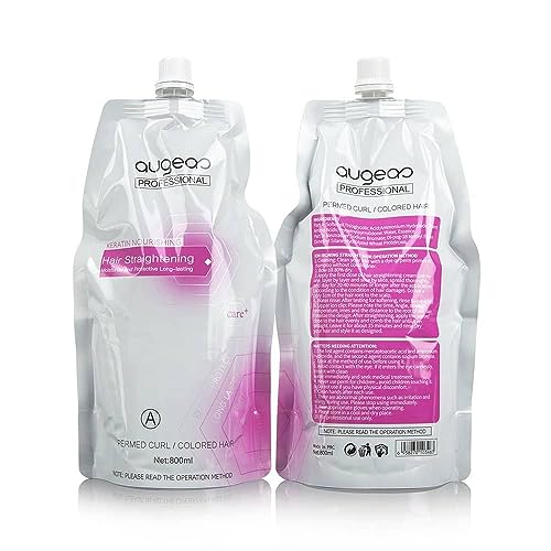 2x 800ML Smooth Hair Straightening Cream - Treatment for Curly Hair, Light Fragrance & Suitable for All Hair Types, Salon Commercial Grade