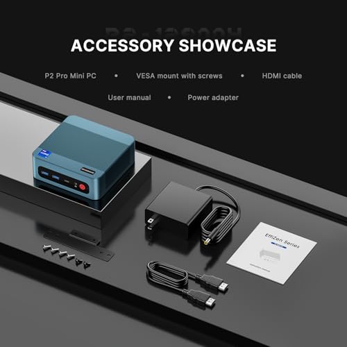 BOSGAME P2 Pro Mini PC Intel Core i9-12900H Processeur jusqu'à 5.0GHz Windows 11 Pro Ordinateur 32Go DDR5 RAM 1To PCIe 4.0 SSD Business Bureau HDMI/WiFi 6/BT5.2/WOL