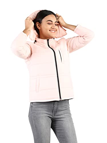 Image of CHKOKKO Women's Winter Quilted Jacket BabyPeach M