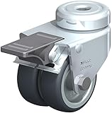 mit thermoplastischem Gummi-Laufbelag. mit Kunststoff-Radkörper