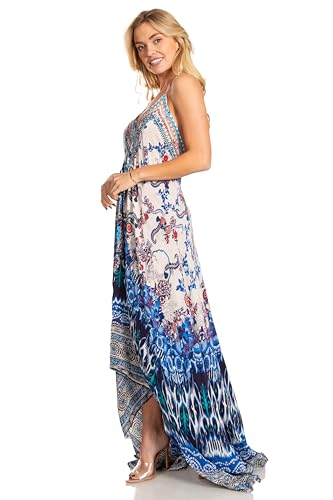 Image of Sakkas Lizi 2025 Womens Maxi High-Low Halter Handkerchief Long Dress Beach Party