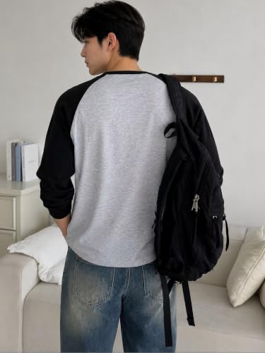 Image of Men's Polycotton Round Neck T-Shirt | Full Sleeve Casual T-Shirt for Men | Soft, Breathable Regular Fit for Everyday Wear