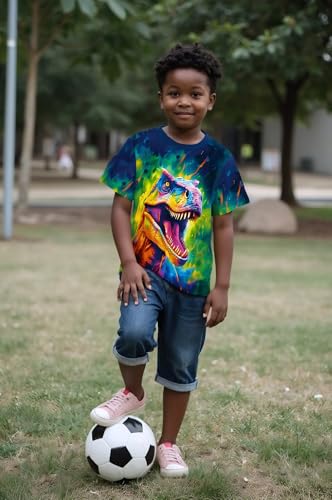 Image of Frogwill Boys Girls Shirts 3D Graphic T-Shirt Neon Clothes Short Sleeve Animal Print Tee 5-13 Years