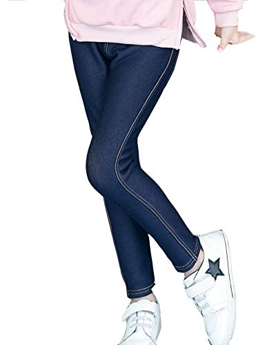 Flairstar Niña Suave Leggings Ocio Cómodo Lindo Grueso Mantener Apretado Dulce Sin Cremallera Jeans de Imitacion