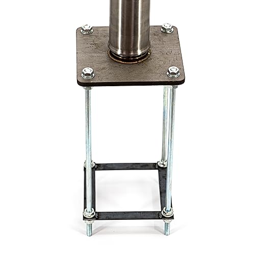 Royal Shade Triangle Shade Sail Pole Base, 7.25-Inch Frame, 15.5-Inch Rods