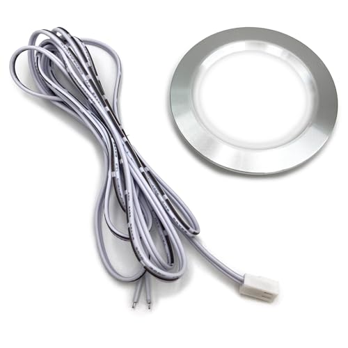 S-NET DC 整備士監修 12v ledダウンライト 3W 小型 ダウン ライト シルバー枠 ホワイト 6500K 組立 必要 68mm 厚さ 14mm 2個