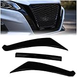 KEEGTBOX 3 PCS Front Grill Frame Cover Trim Compatible with Nissan Altima S SV SR SL and Platinum Sedan 2019 2020 2021 2022 Front Grille Trim Glossy Black Accessories (Glossy Black)