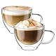 Doppelwandige Cappuccino-Gläser aus Borosilikatglas von Ecooe