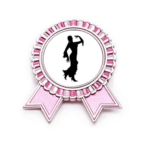 Broche rose pour danse folklorique costume traditionnel métal M