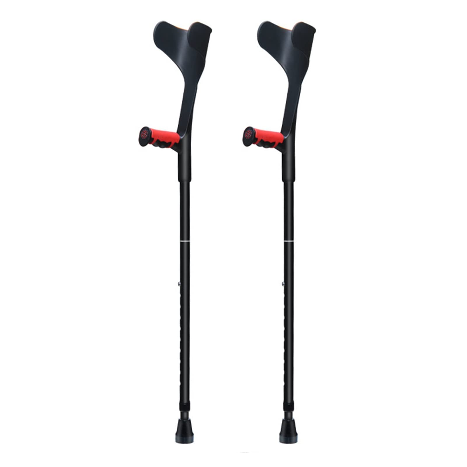 Muletas de antebrazo, muletas de brazo plegables ajustables, ergonómicas y livianas con asas de goma para bastón resistente y antideslizante para adultos