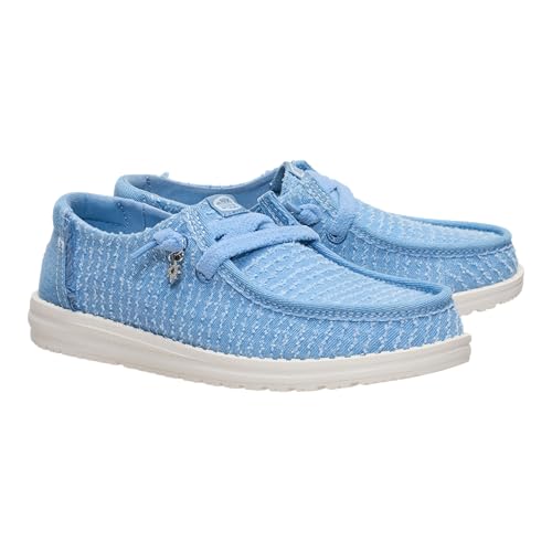 HEYDUDE Women's Wendy Frayed Canvas Slip On Shoe, Faded Denim, Size 7 - image 2