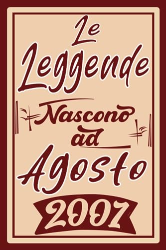 Le Leggende Nascono Ad Agosto 2001: Idea Regalo di compleanno 22 anni originale per ragazze e ragazzi / Quaderno a righe"