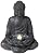 Meditating Buddha Zen Outdoor Floor Bubbler Water Fountain 24" High with LED Light Decor for Table Desk-Top Garden Yard Patio Porch Home Bedroom House Living Room Relaxation - John Timberland