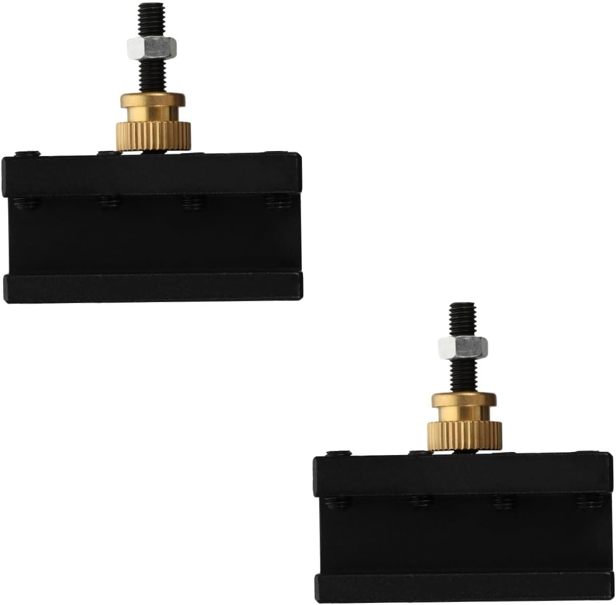 Operitacx 2pcs Mini Lathe Tool Aluminum Alloy Cutter Holder Kit for External Precision Ground High Rigidity Compatible to Cutting Applications
