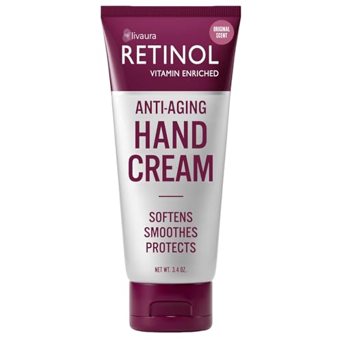 LIVAURA Retinol Anti-Aging Hand Cream – The Original Brand For Younger Looking Hands –Rich, Velvety Conditions & Protects Skin, Nails & Cuticles – Vitamin A Minimizes Age’s Effect on Skin (Women's)