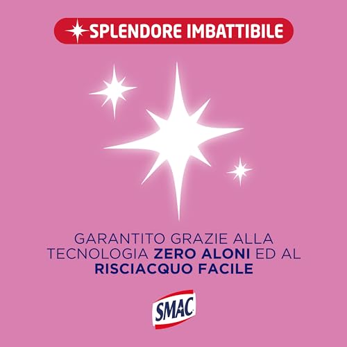 Smac - Sgrassatore con Candeggina, Detergente Spray con Azione Sgrassante e Igienizzante, Splendore Imbattibile, 650 ml x 12 Pezzi - Immagine 2