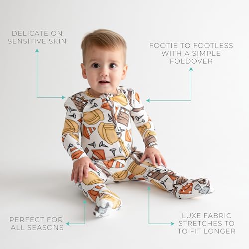 Image of Posh Peanut Convertible Baby Sleepers - Footless Baby Pajamas with 2 Way Zipper for Easy Diaper Changes