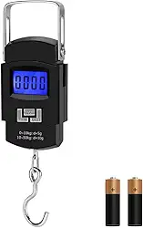 Balança Digital Portátil 50kg com Gancho Para Malas, Bagagens, Viagens, Pesca e Camping, Leve, Precisa e Compacta - Linha Premium