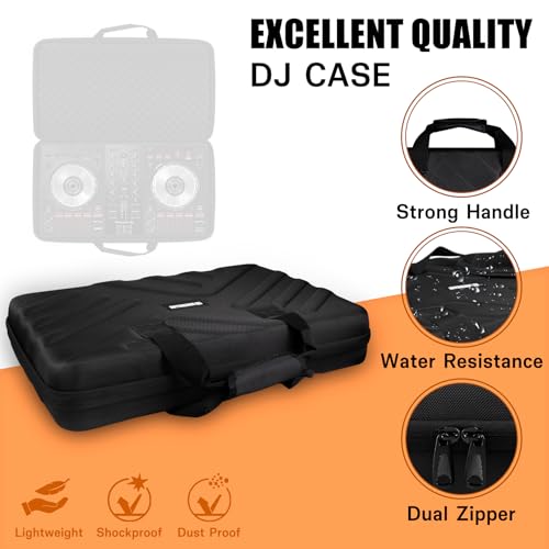 Image of DJ Case - 20.8 inchx14.5 inchx3.5 inch - Fits Pioneer DJ Controller DDJ-FLX4 /DDJ-400 /DDJ-SB2 /DDJ-200 /DDJ-SB3 /DDJ-RB - Hard Shell Traveling Case - EVA Protection - For DJ Equipment