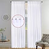 Light & Pro White Kitchen Curtains, Rod Pocket Curtains, Dining Room Curtains, Cotton Curtain Window...