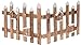 Produktbild Spetebo Deko Holz Zaun mit 30 LED in natur - 100x40 cm - Mini Gartenzaun Winter Gatter beleuchtet