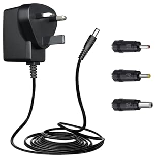 [AC to DC 9V 0.5A Adapter] ---AC Input: 100V-240V 50Hz/60Hz; DC Output: 9V 0.5A/500mA 4.5W. Cord Length: 1.8M. Standard Plug Size: 5.5mm*2.1mm. DC Polarity: Center Positive(+), Outer Negative(-). The adapter comes with 3 multi-interchangeable tips (3...