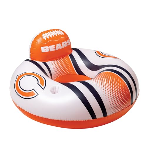 BigMouth Chicago Bears 42” Inflatable Pool Floats Officially Licensed NFL Fan Gear Merchandise Back Support Inner Tube for Adults and Teens