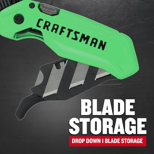 CRAFTSMAN High-Visibility Folding Utility Knife with 1 Blade (CMHT10352) - image 4