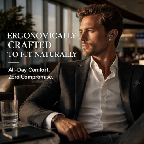 Image of AI Translation Earbuds Real Time - 194 Languages Translator Earbuds with Active Noise Cancelling, No Subscription, 40H Battery in-Ear Bluetooth 6.1 Headphones, Audifonos Traductores Ingles Espanol
