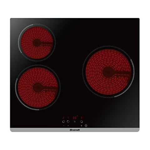 Placa vitrocerámica 3 focos Brandt BPV6320B Cover