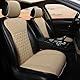 Black Panther 1 Paar Luxus PU-Leder Sitzbezüge Auto Vordersitze, kompatibel mit 95% Autos,Keine Sitzheizung, Keine Wärme (Limousine/SUV/Pickup/Van) - Beige