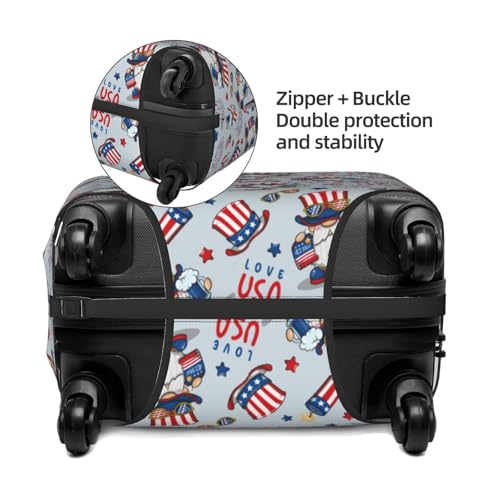 I Love Usa Print Luggage Cover For Suitcase,Washable Elastic Travel Suitcase Protector With Zipper Closure And Bottom Buckle – Fits 18-32" Luggage-X-Large2